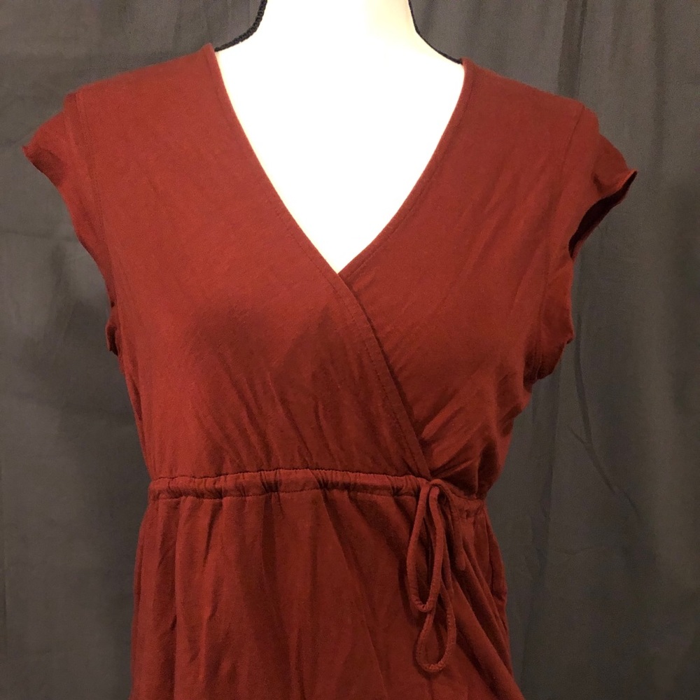 Cute VINTAGE red J Crew short sleeve wrap shirt